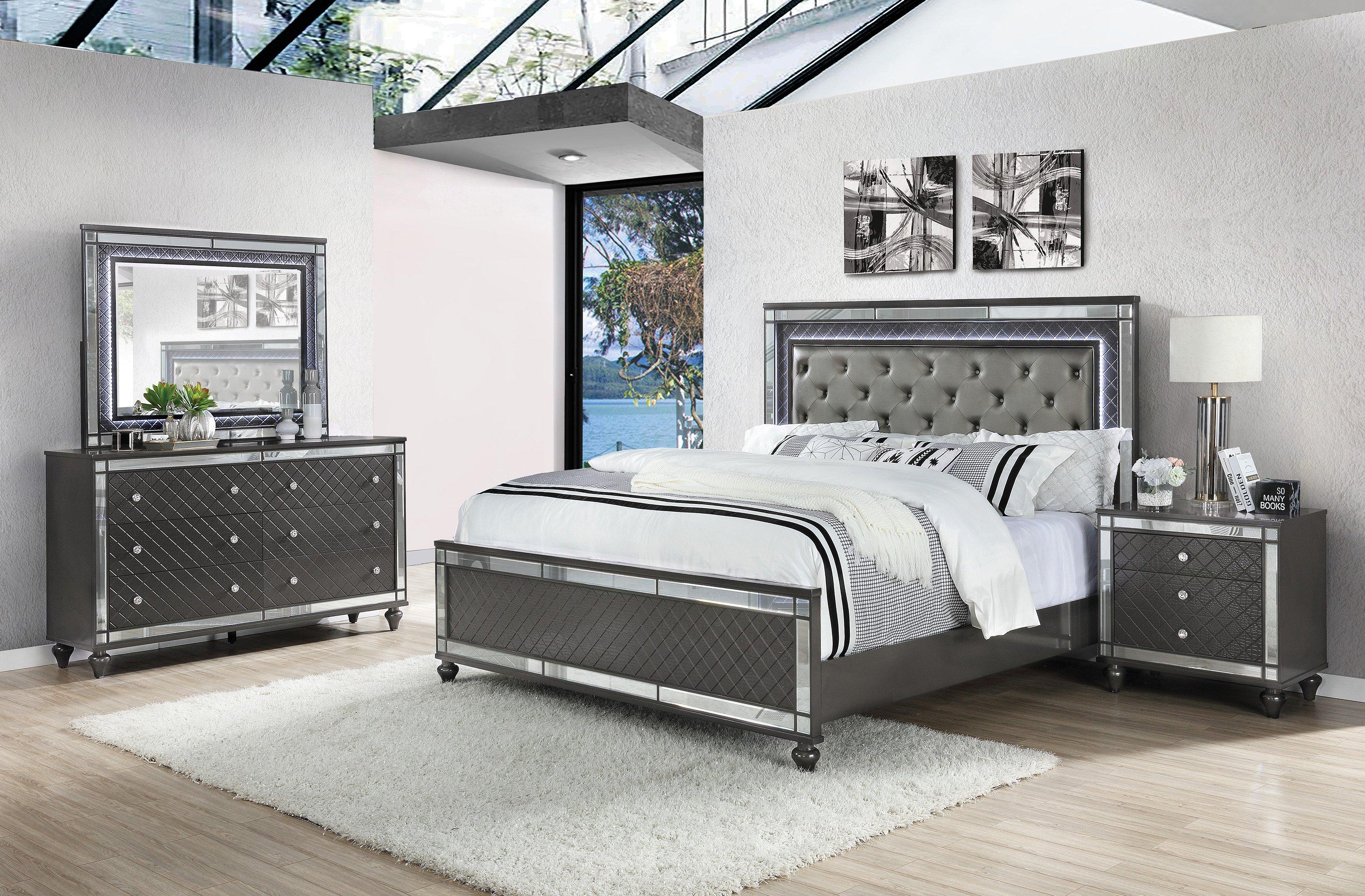 Rent to Own Crown Mark Inc 6Piece Refino Queen Bedroom Set at Aaron's